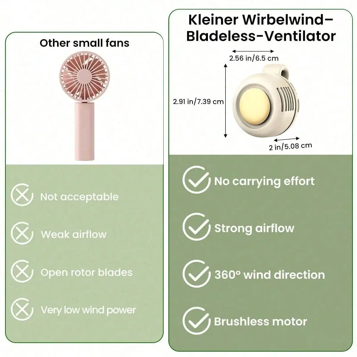 PocketCool Mini Portable Clip-On Fan